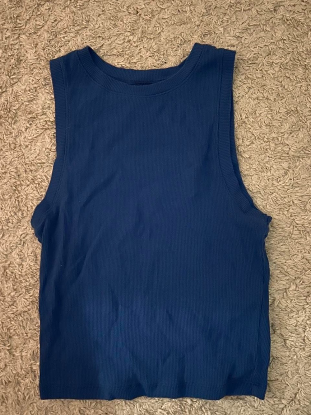 Hollister Ribbed Tank Top in Navy Blue